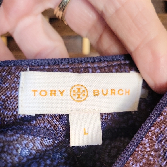 Tory Burch Purple and Blue Long Sleeve Dress - Picture 2 of 5